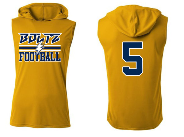'25 Arkansas Boltz - Gold Boltz Football - NUMBER ON BACK