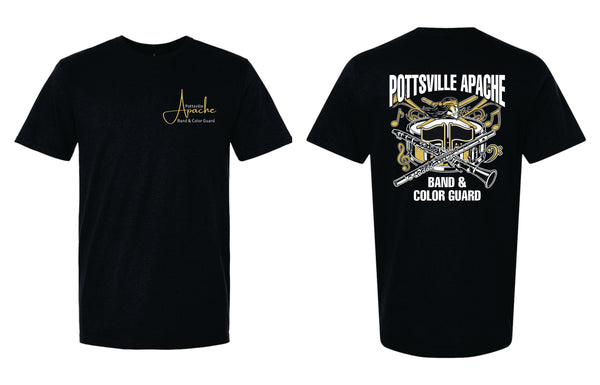 '26 Pottsville Apache Band Boosters - Band and Color Guard Logo