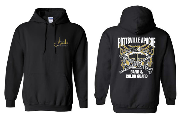 '26 Pottsville Apache Band Boosters - Band and Color Guard Logo