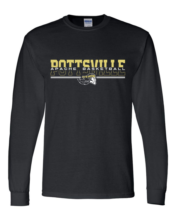 '25 Pottsville Basketball - APACHE BASKETBALL - Short & Long Sleeves