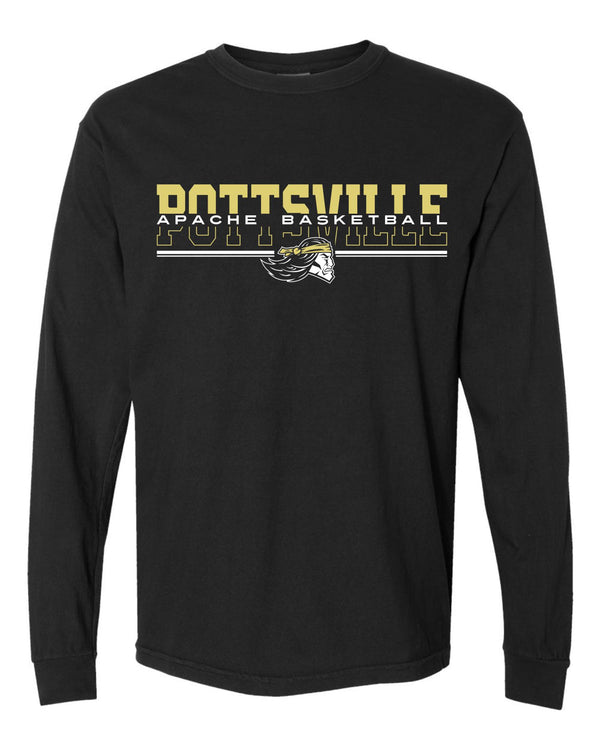'25 Pottsville Basketball - APACHE BASKETBALL - Short & Long Sleeves