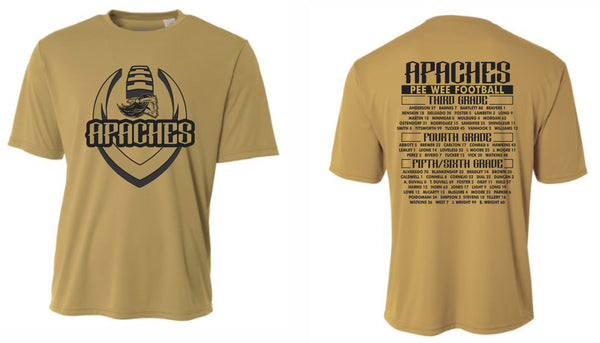 '26 Pottsville Pee Wee Apache Football - Vegas Gold