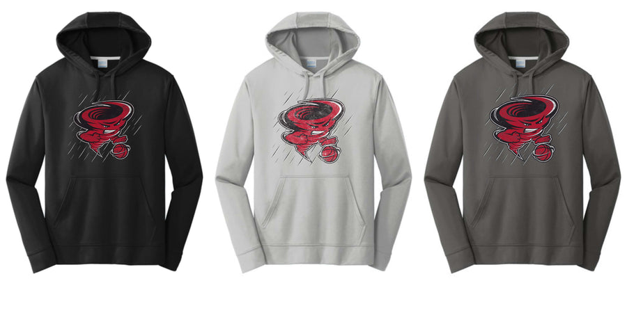 '23 Russellville Basketball - Distressed Mascot - Hooded Sweatshirts