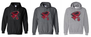 '23 Russellville Basketball - Distressed Mascot - Hooded Sweatshirts