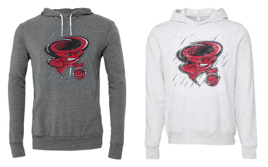 '23 Russellville Basketball - Distressed Mascot - Hooded Sweatshirts