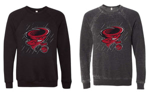 '23 Russellville Basketball - Distressed Mascot - Crewneck Sweatshirts