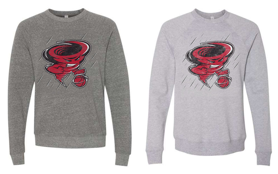 '23 Russellville Basketball - Distressed Mascot - Crewneck Sweatshirts