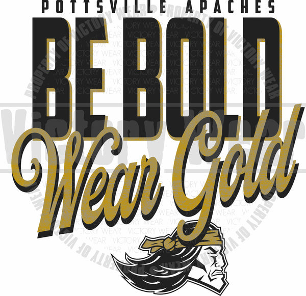 Apaches BE BOLD WEAR GOLD - PNG